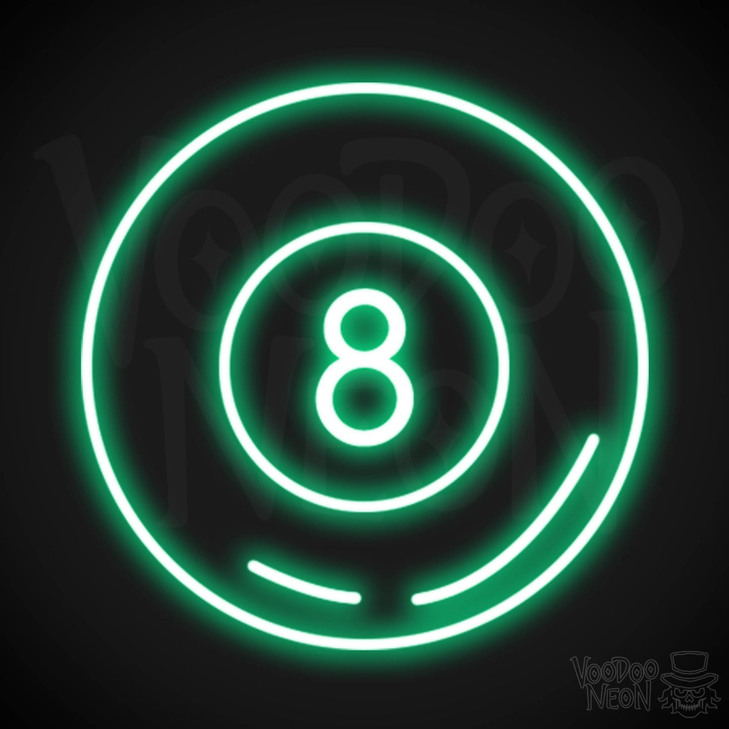 Magic 8 Ball Neon Sign - Neon Magic 8 Ball Sign - Wall Art - Color Green