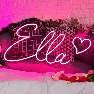 Example neon name sign for Ella