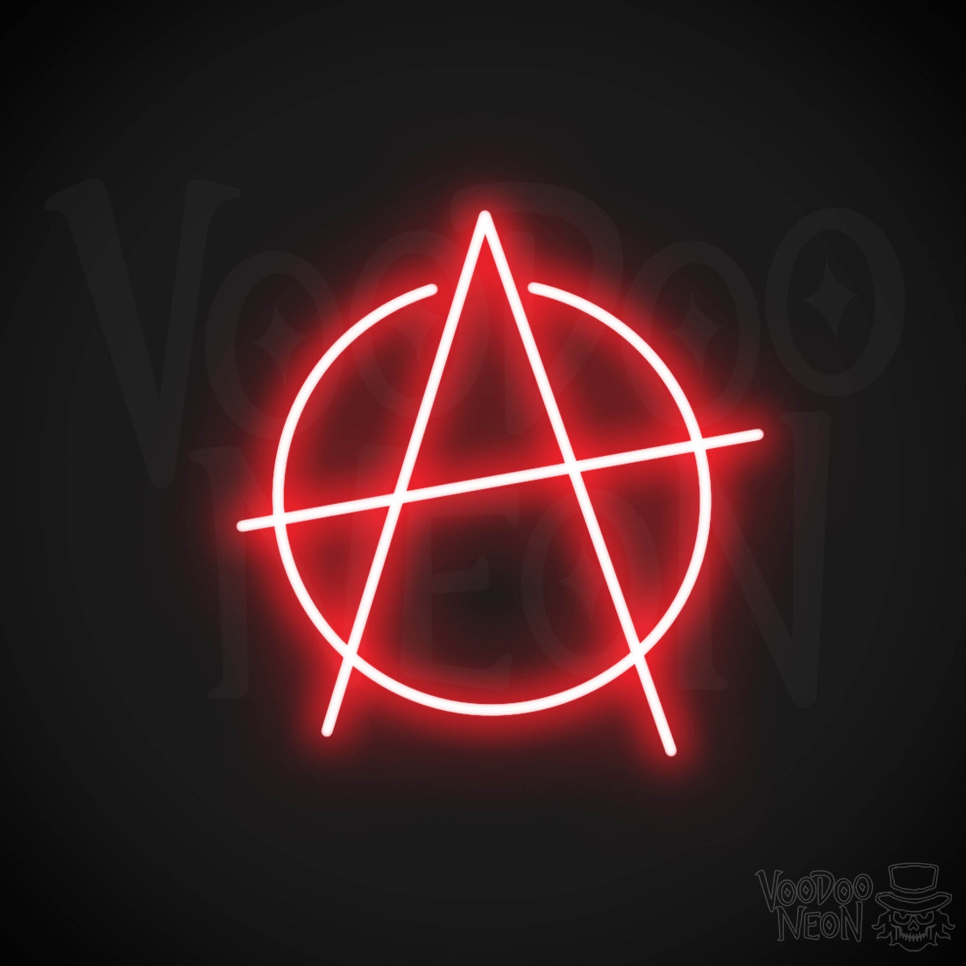 Anarchy Neon Sign - Neon Anarchy Sign - Color Red