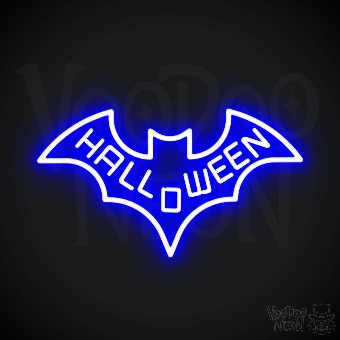 Neon Bat Sign - Bat Neon Sign - Neon Wall Art - Color Dark Blue