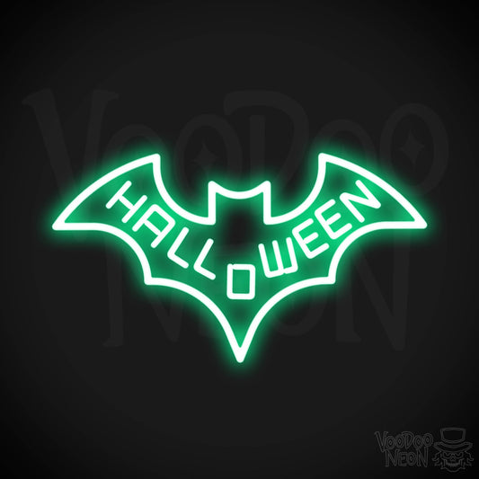 Neon Bat Sign - Bat Neon Sign - Neon Wall Art - Color Green