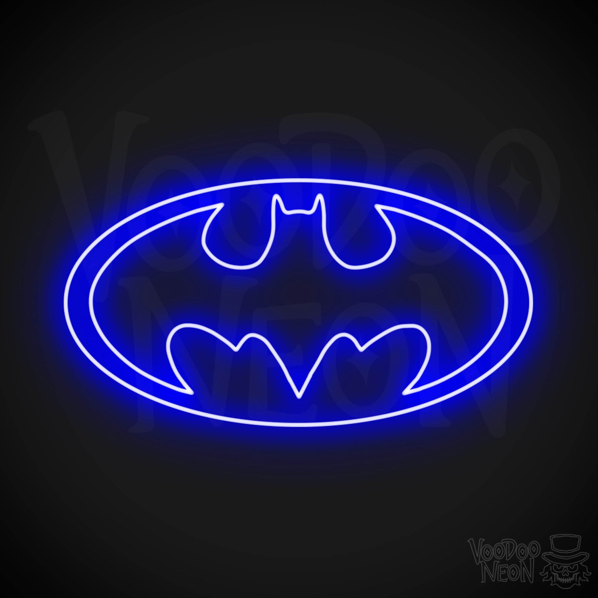 Batman Neon Sign - Batman Sign - Batman Light - Batman Symbol Wall Art - LED Sign - Color Dark Blue