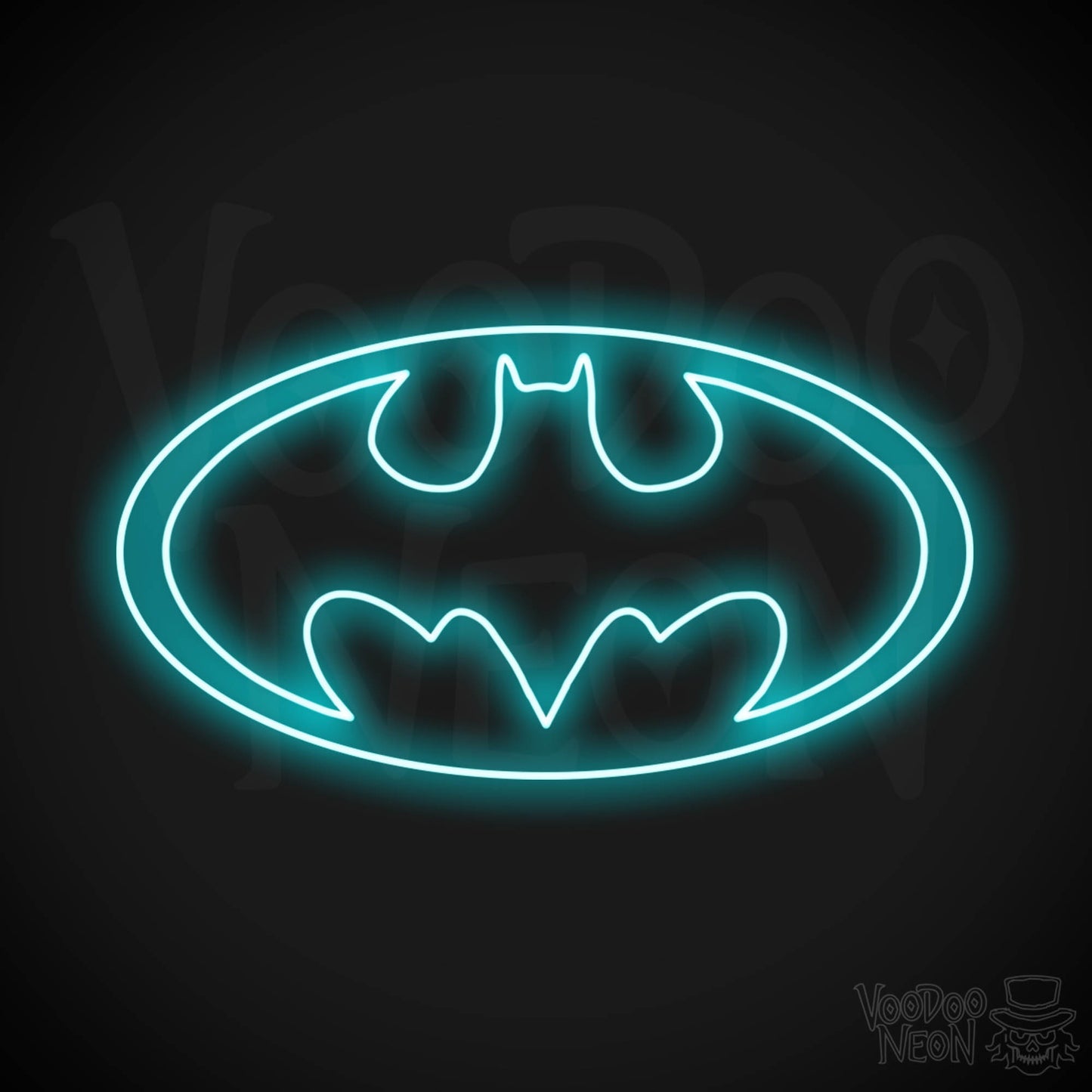 Batman Neon Sign - Batman Sign - Batman Light - Batman Symbol Wall Art - LED Sign - Color Ice Blue
