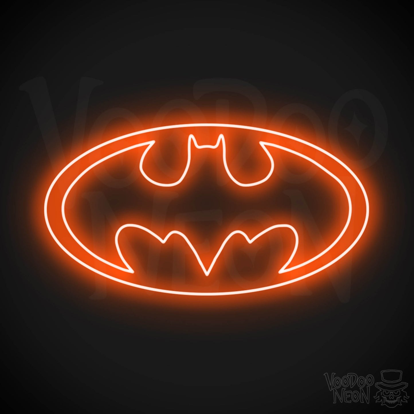 Batman Neon Sign - Batman Sign - Batman Light - Batman Symbol Wall Art - LED Sign - Color Orange
