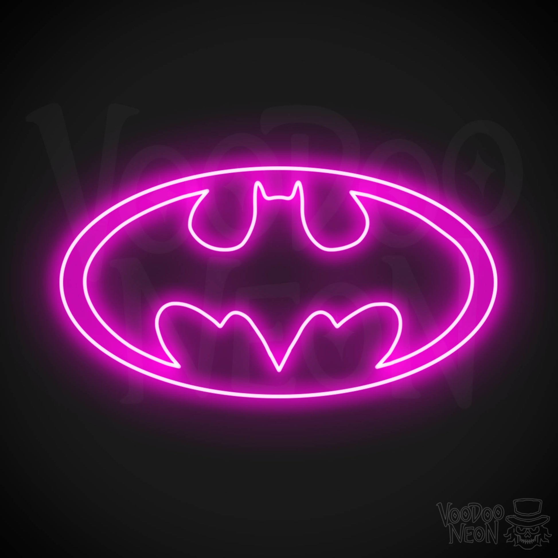 Batman Neon Sign - Batman Sign - Batman Light - Batman Symbol Wall Art - LED Sign - Color Pink