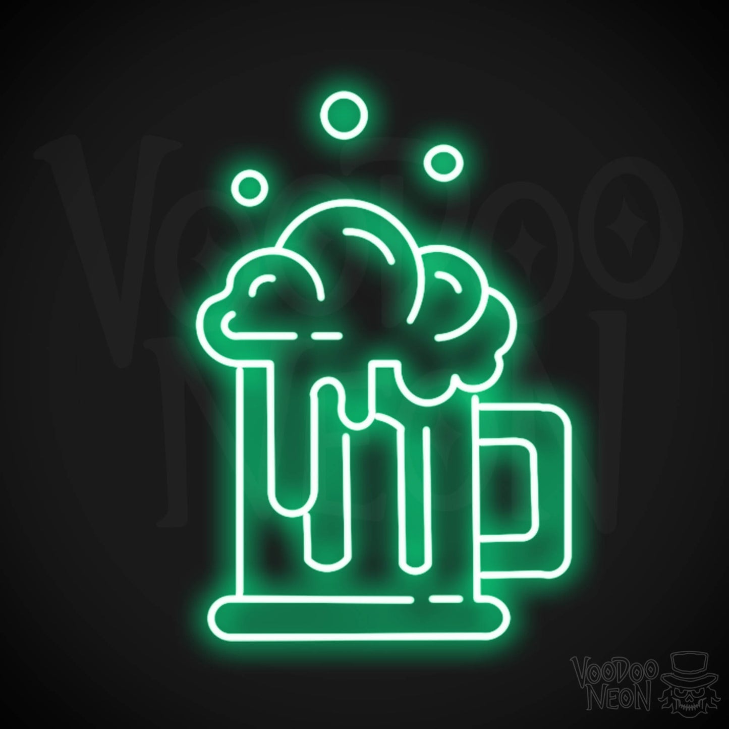 Neon Beer Sign - Beer Neon Sign - LED Beer Sign - Color Green