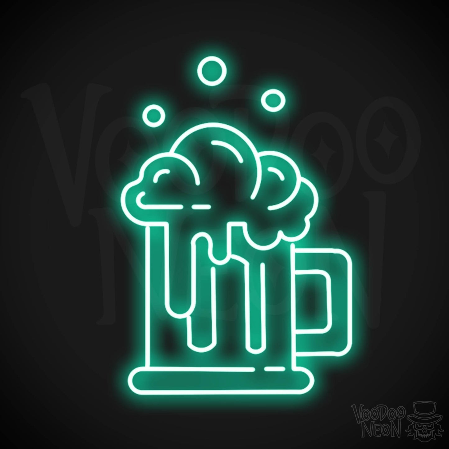 Neon Beer Sign - Beer Neon Sign - LED Beer Sign - Color Light Green