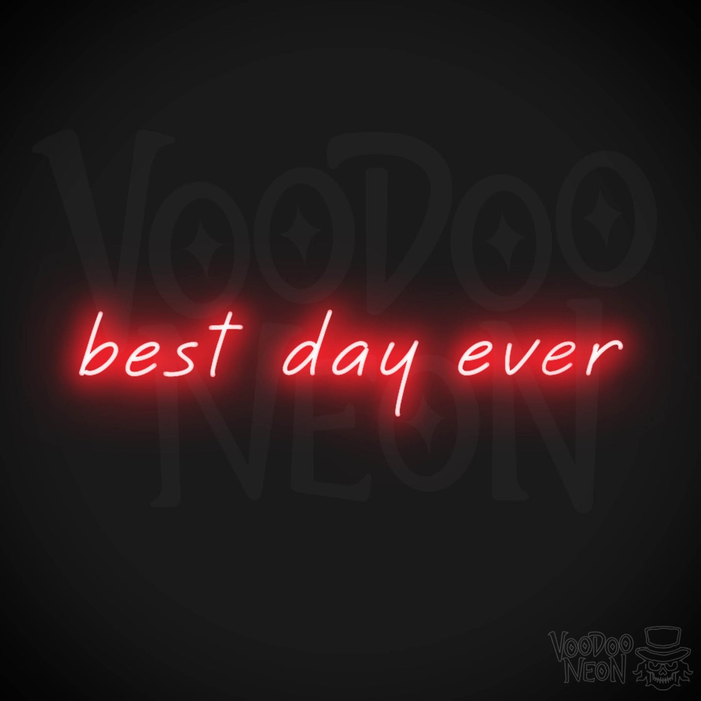 Best Day Ever Neon Sign - Best Day Ever Sign - Light Up Artwork - Color Red