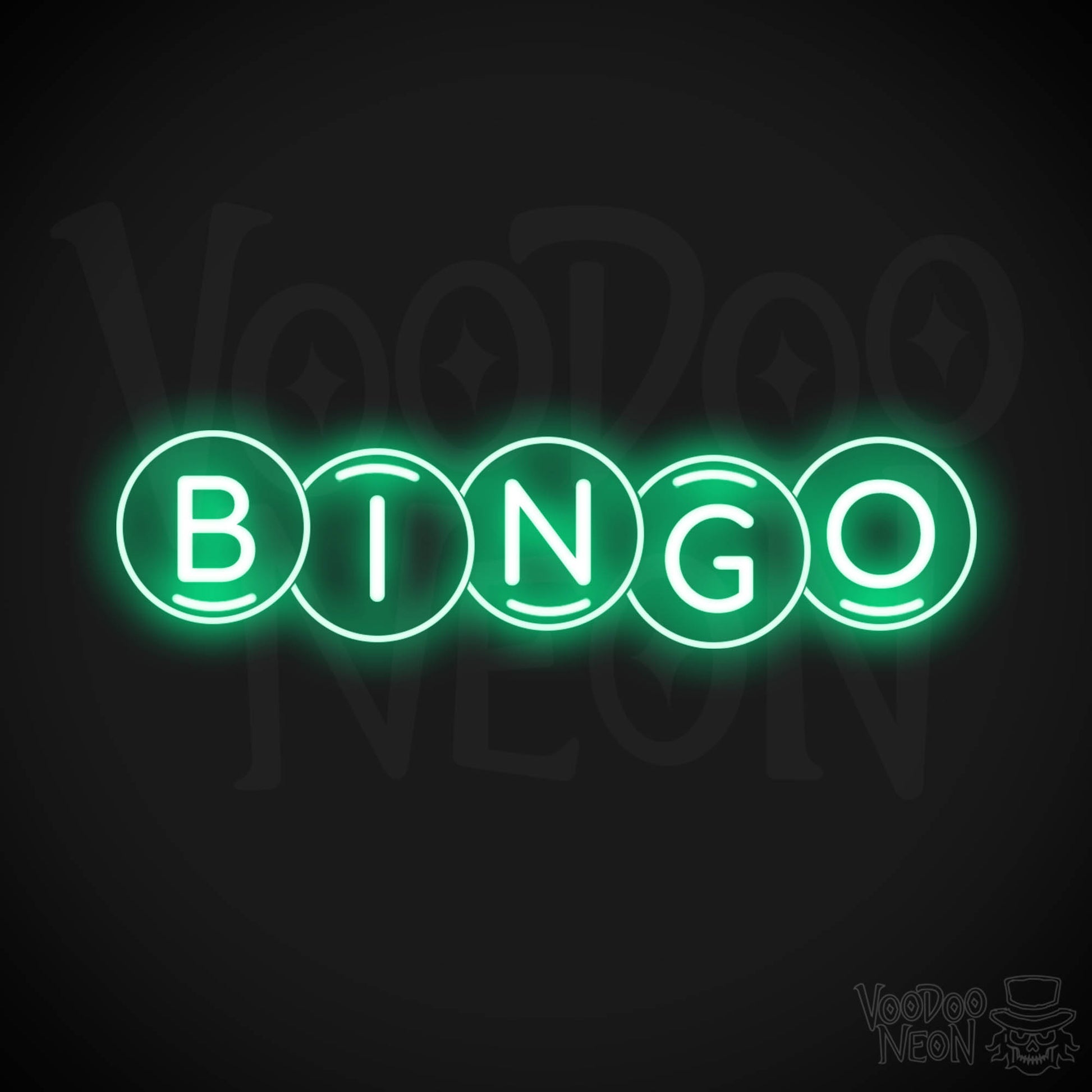 Bingo Neon Sign - Bingo Sign - Wall Art - Color Green