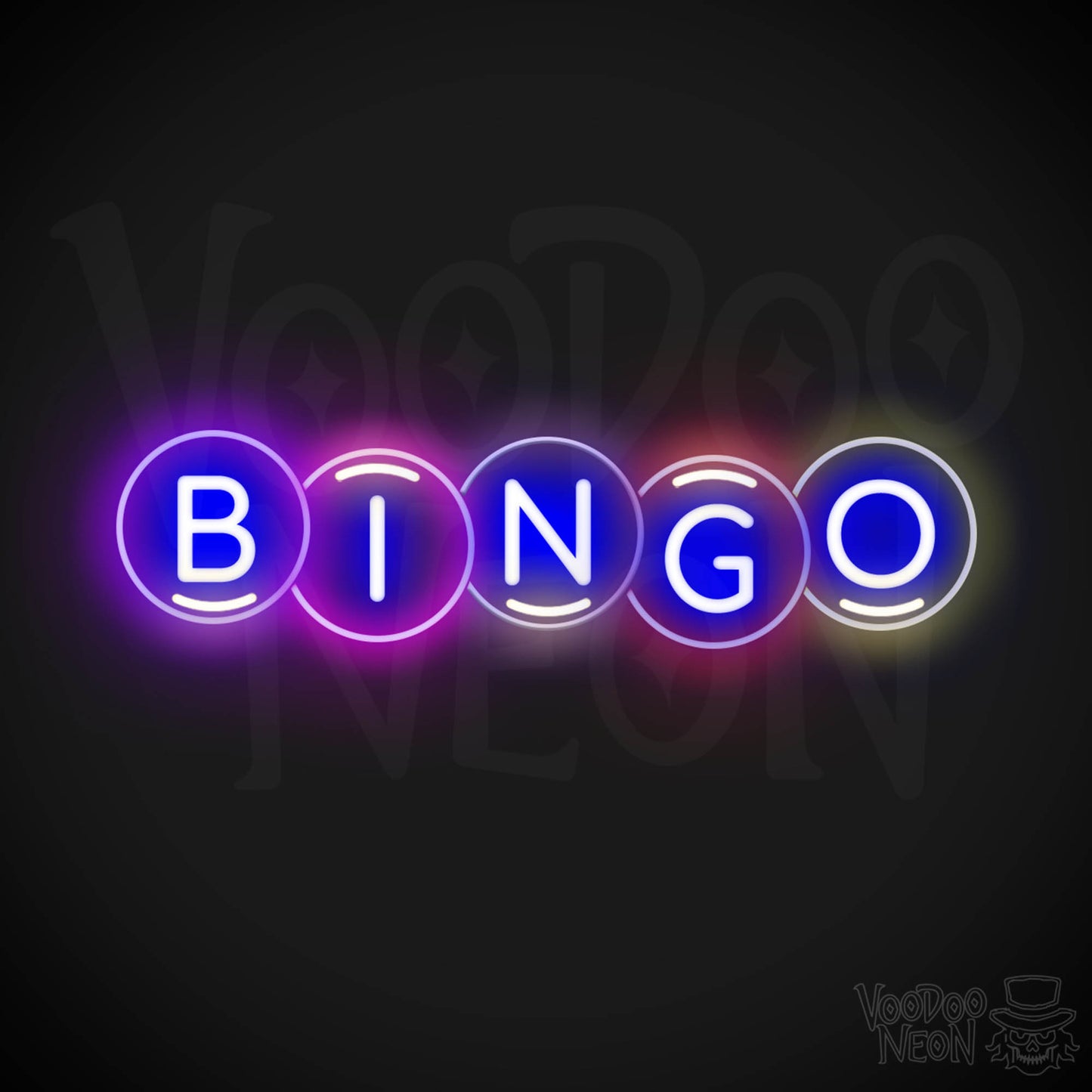Bingo Neon Sign - Bingo Sign - Wall Art - Color Multi-Color