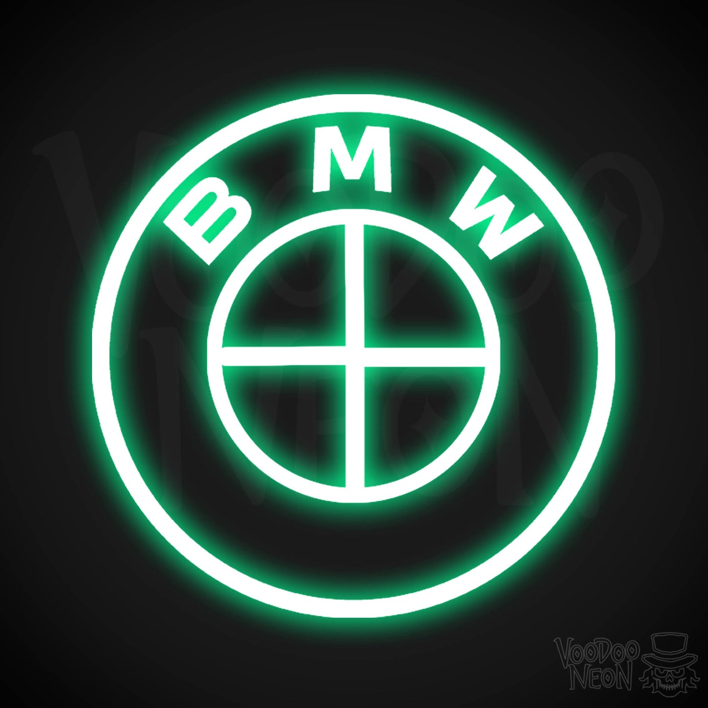 BMW Neon Sign - Neon BMW Sign - BMW Decor - BMW Logo - Color Green