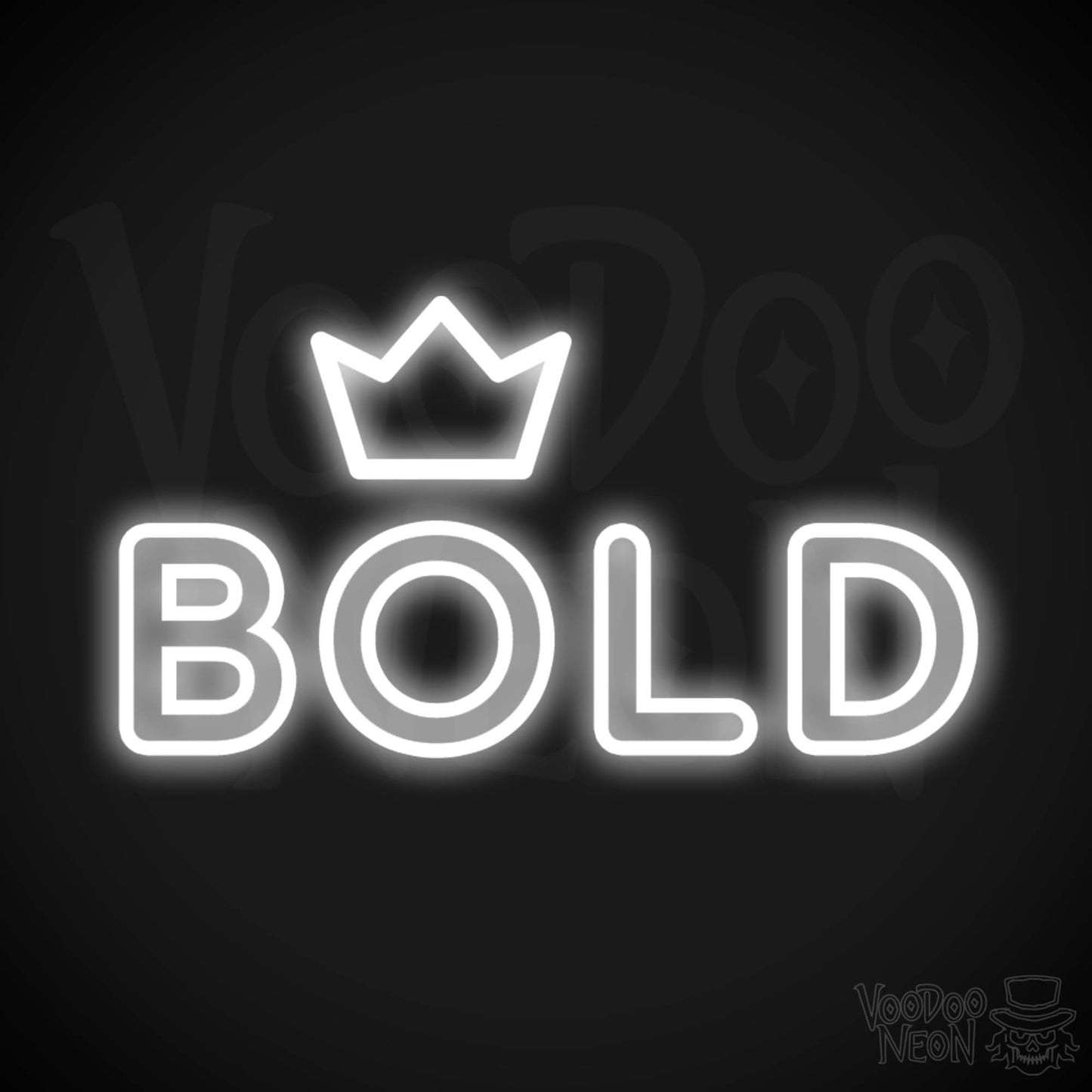 Bold Neon Sign - Neon Bold Sign - LED Sign - Color White