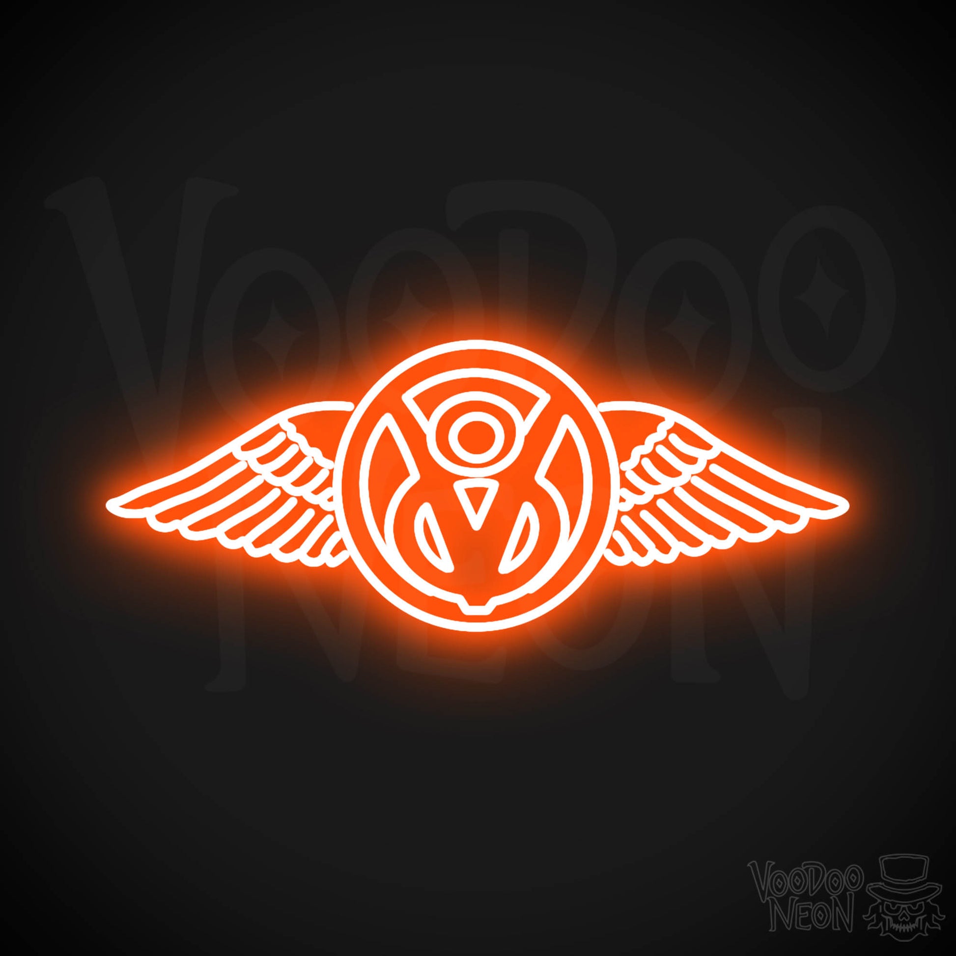Boss Hoss Cycles Neon Sign - Neon Boss Hoss Cycles Sign - Color Orange