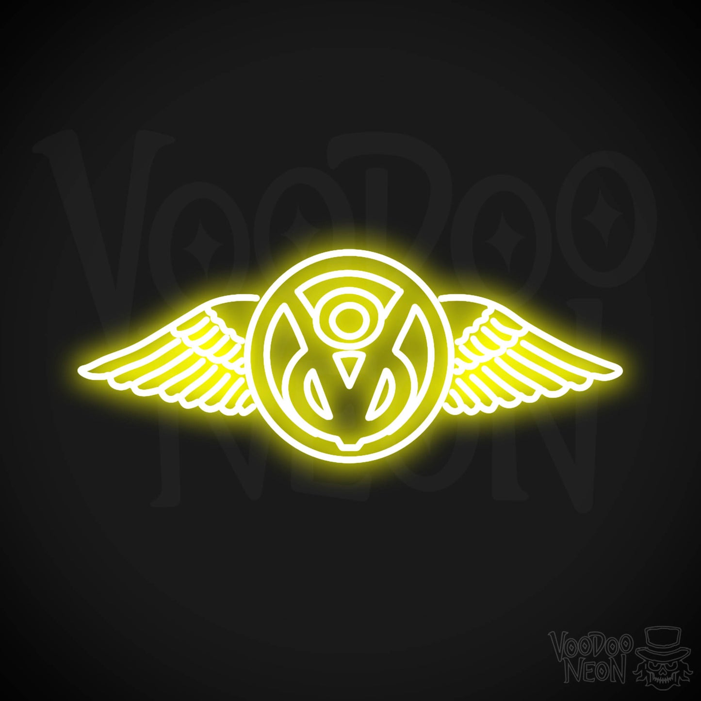 Boss Hoss Cycles Neon Sign - Neon Boss Hoss Cycles Sign - Color Yellow