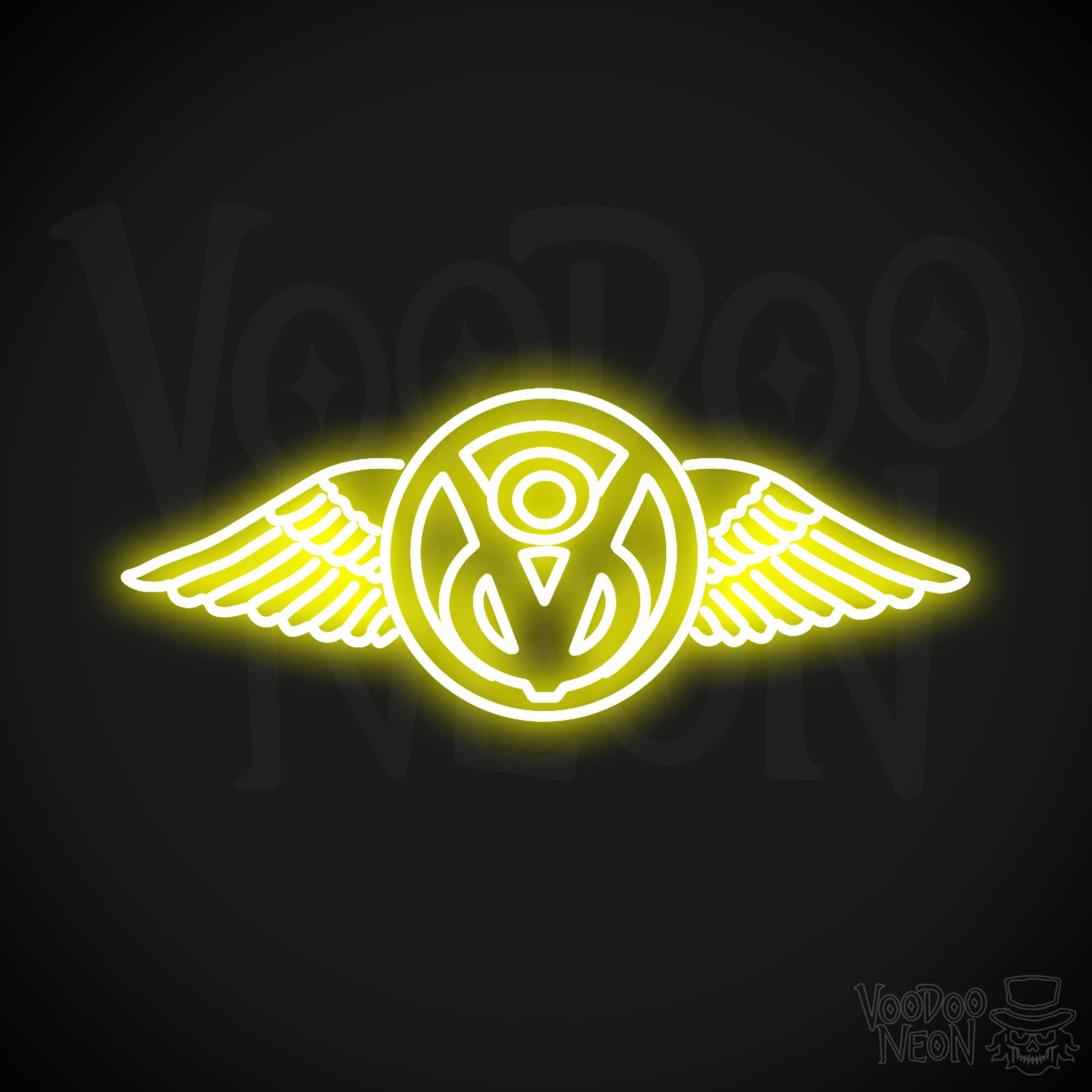 Boss Hoss Cycles Neon Sign - Neon Boss Hoss Cycles Sign - Color Yellow
