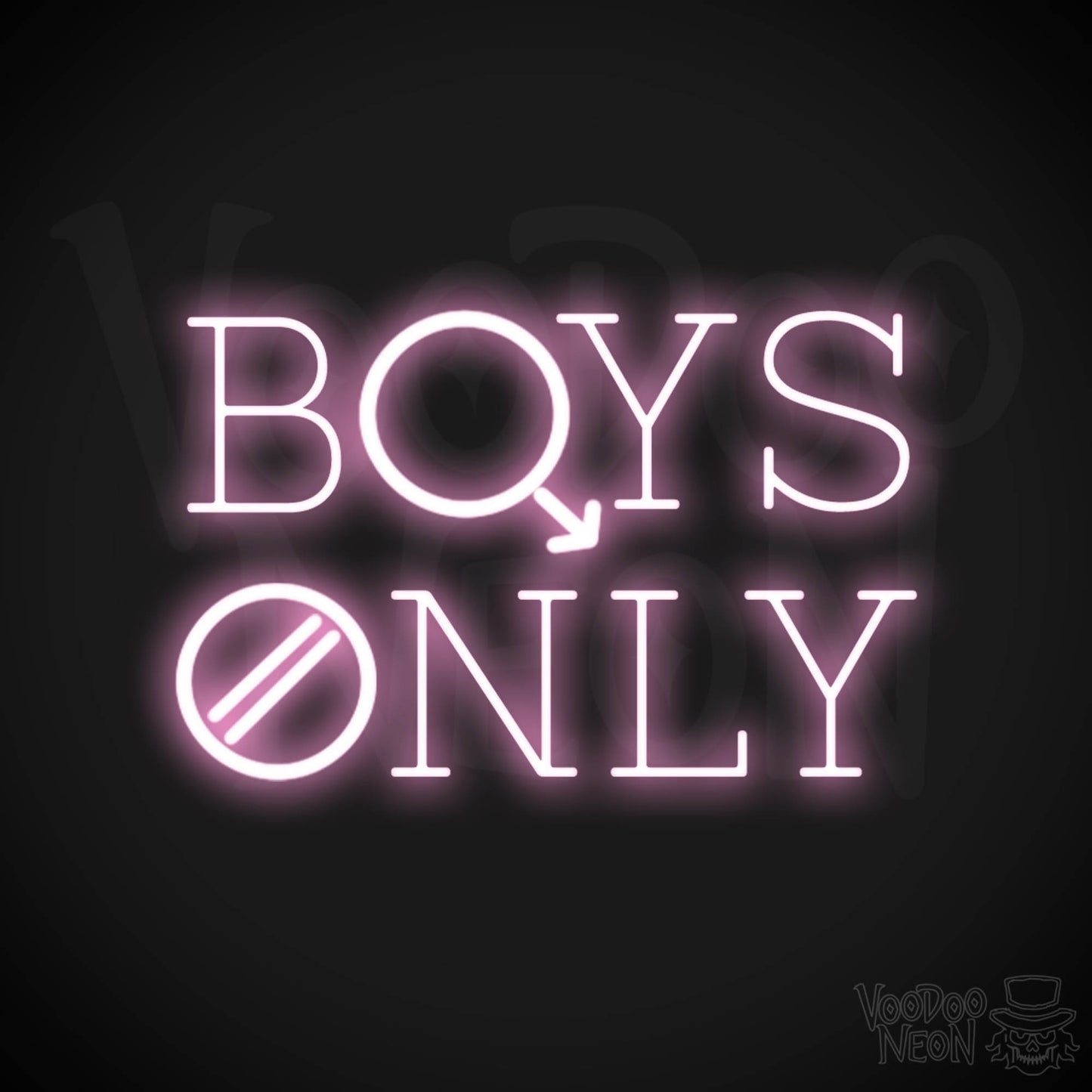Boys Only Neon Sign - Boys Only Sign - LED Lights - Color Light Pink