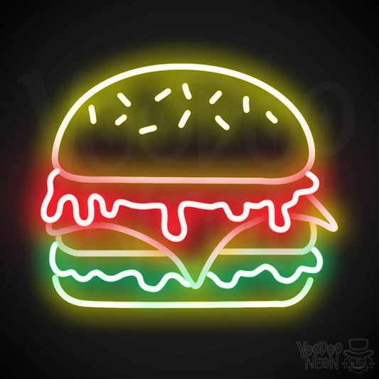 Burger 4 LED Neon - Multi-Color