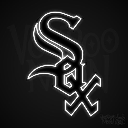 Chicago White Sox Neon Sign - Multi-Color;Chicago White Sox Neon Sign - MLB - Technical Drawing