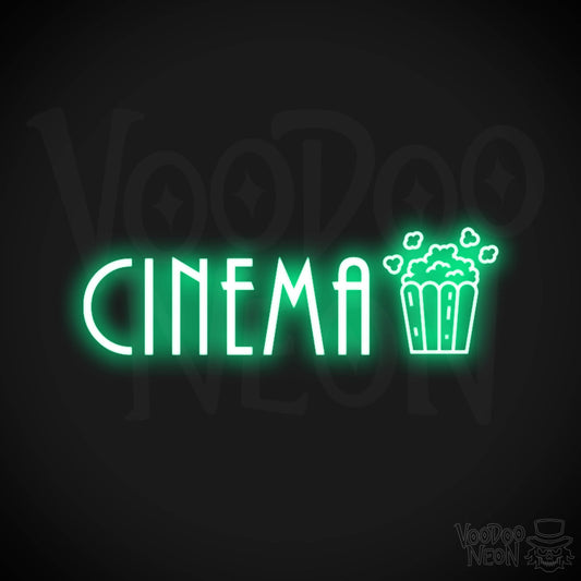 Cinema Neon Sign - Neon Cinema Sign - Color Green