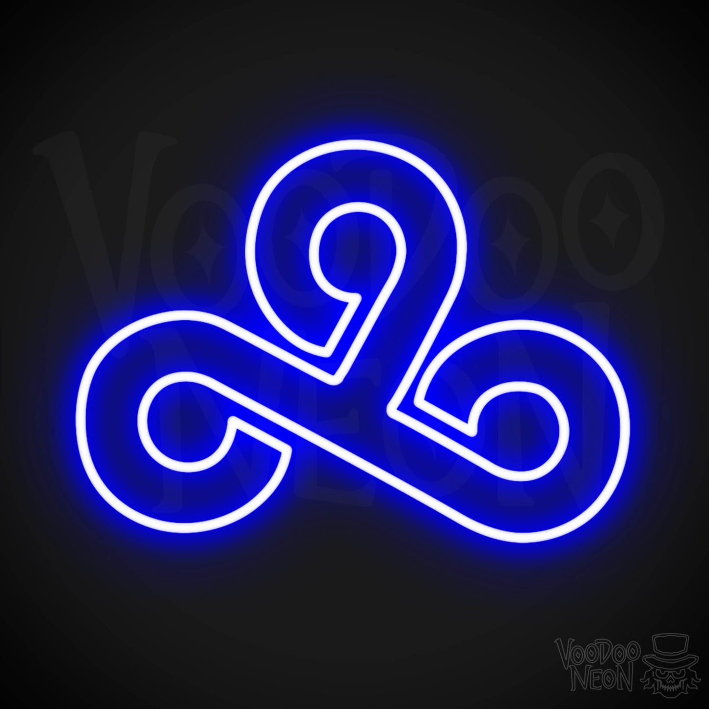 Cloud 9 Neon Sign - Neon Cloud 9 Sign - Cloud 9 Wall Art - Color Dark Blue
