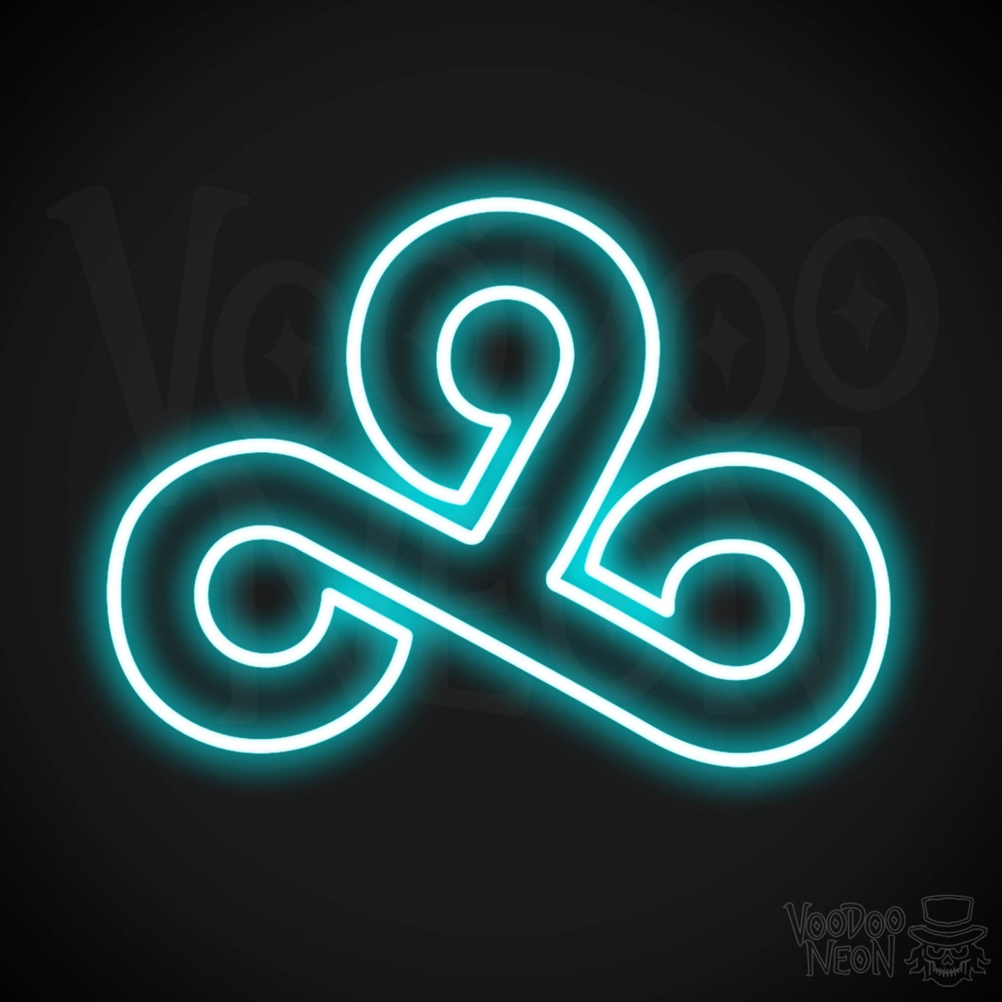 Cloud 9 Neon Sign - Neon Cloud 9 Sign - Cloud 9 Wall Art - Color Ice Blue