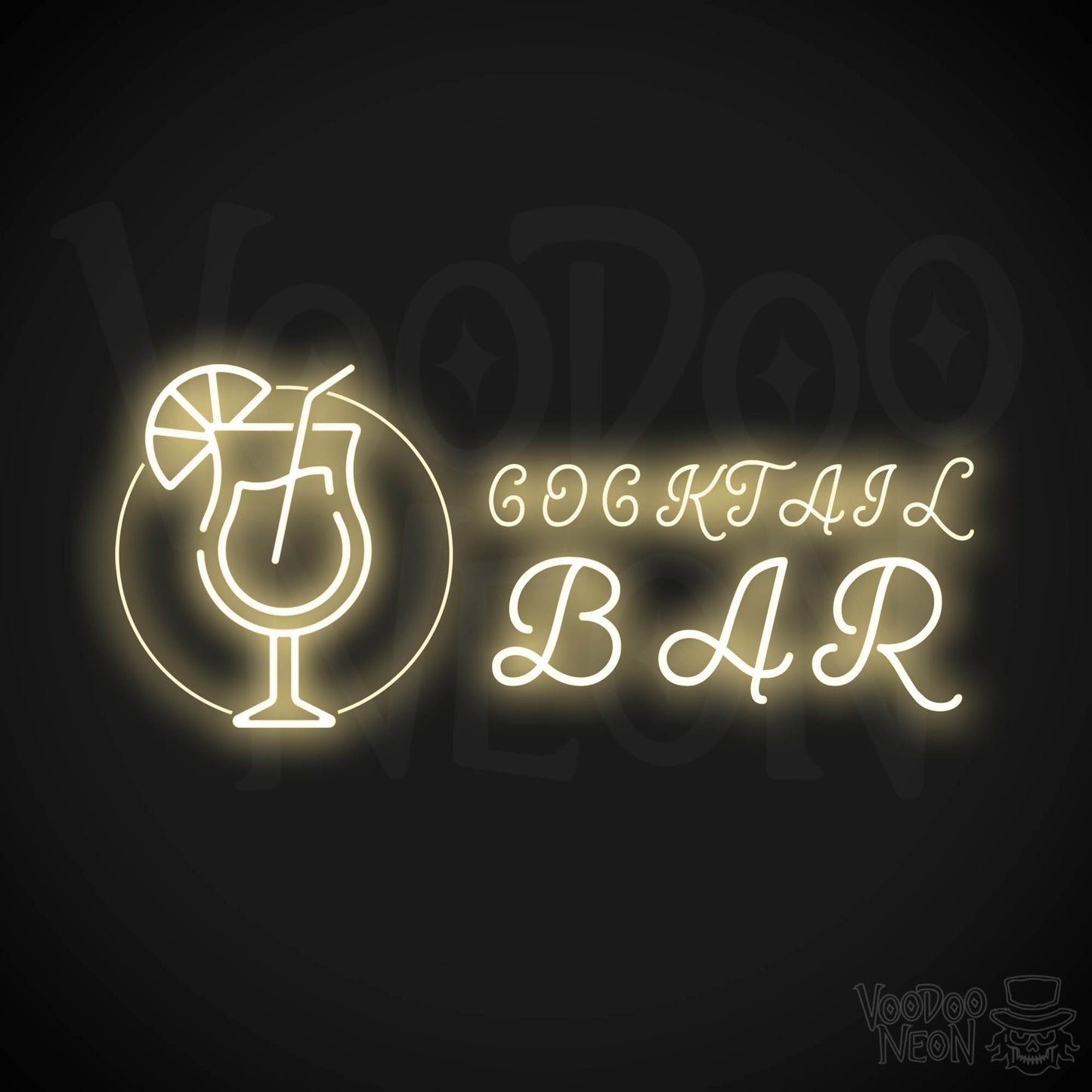 Cocktail Bar Neon Sign - Neon Cocktail Bar Sign - Neon Cocktail Sign - Color Warm White