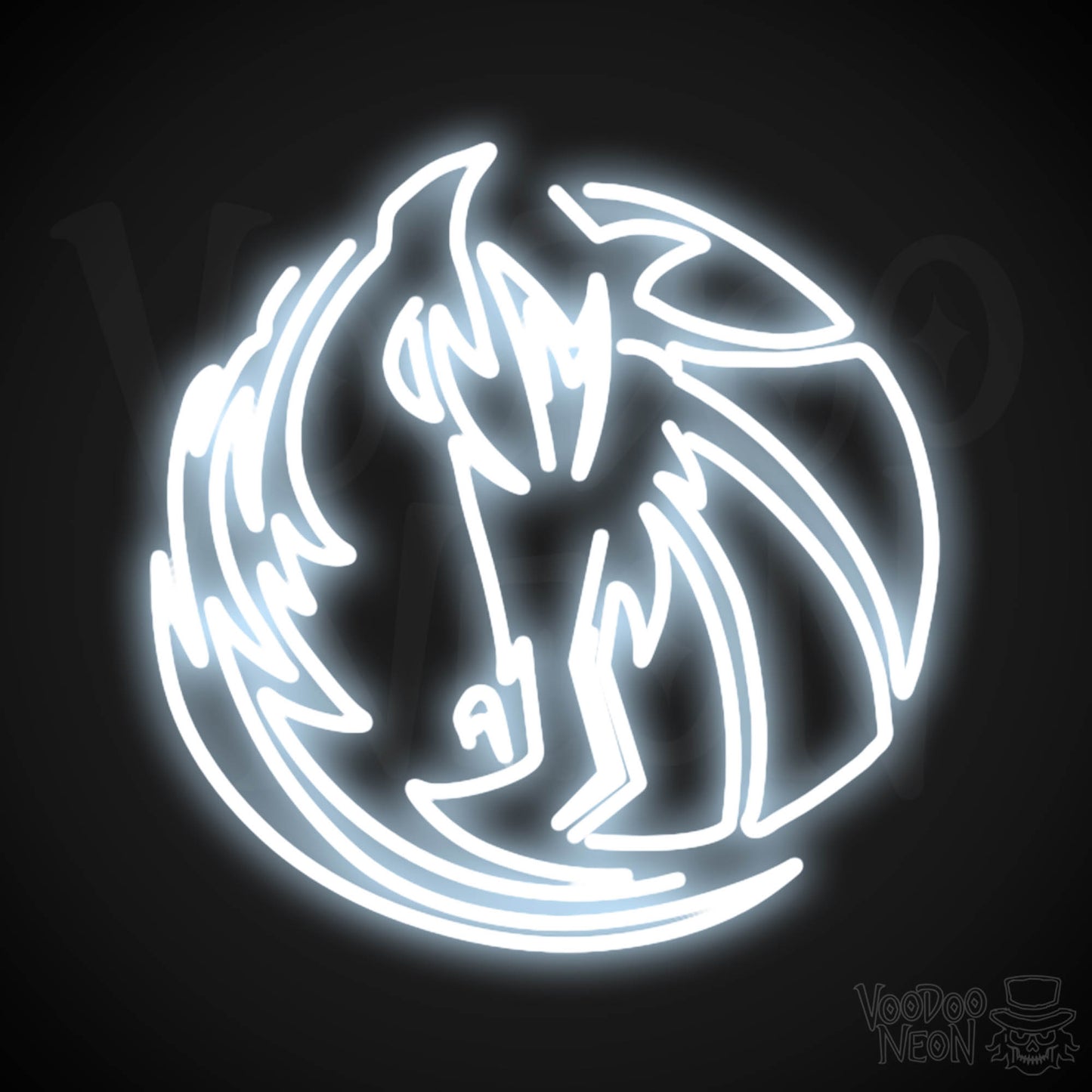 Dallas Mavericks Neon Sign - Dallas Mavericks Sign - Neon Mavericks Wall Art - Color Cool White