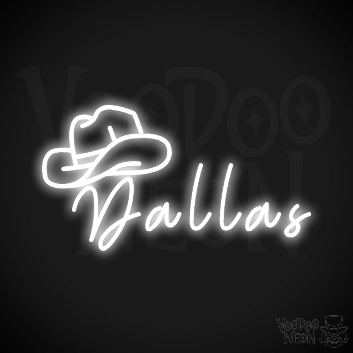 Dallas Neon Sign - Neon Dallas Sign - LED Sign - Color White
