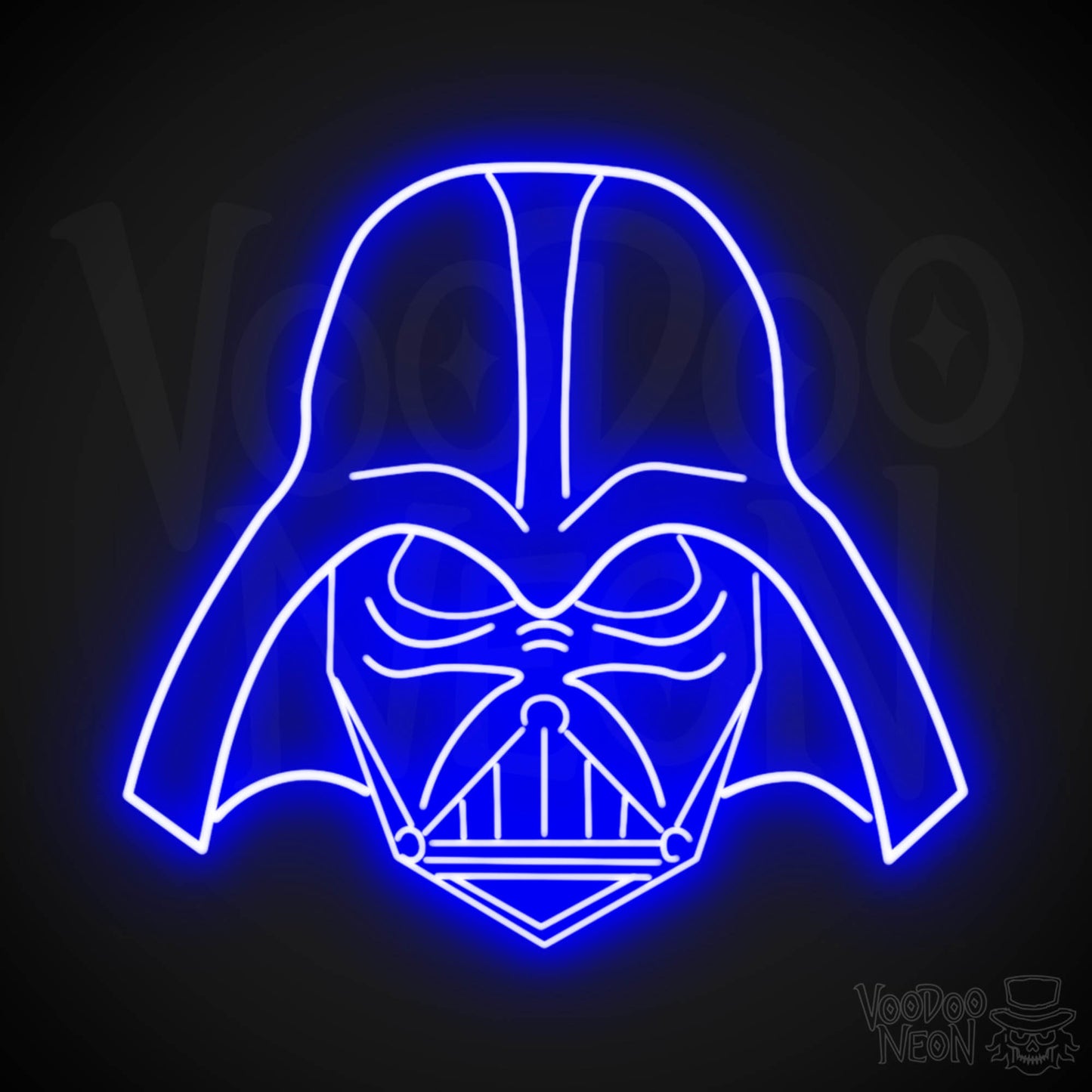 Darth Vader Neon Sign - Neon Darth Vader - Darth Vader LED Light - Color Dark Blue
