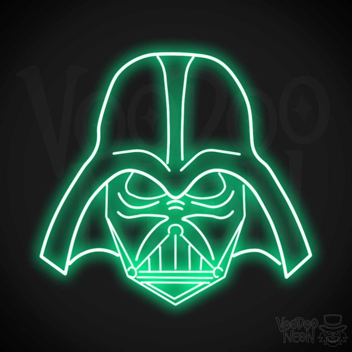 Darth Vader Neon Sign - Neon Darth Vader - Darth Vader LED Light - Color Green