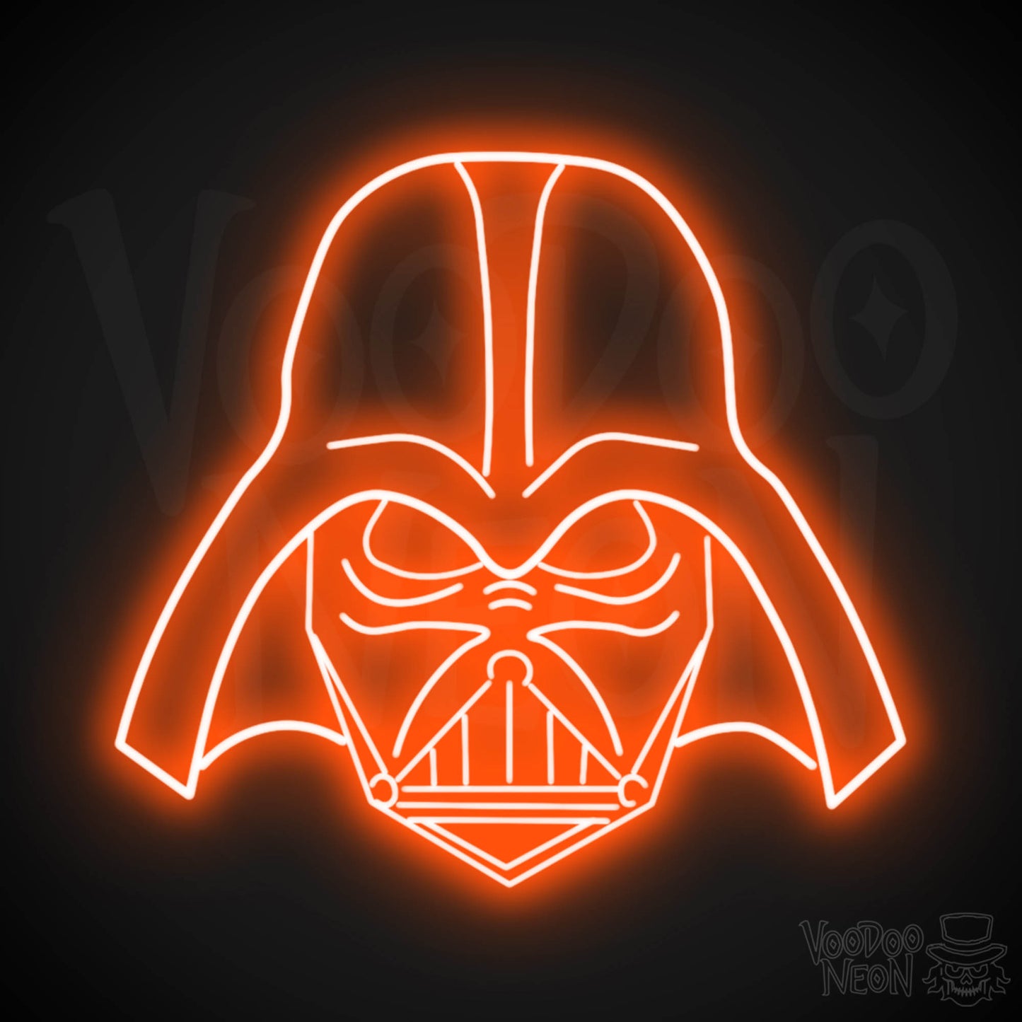 Darth Vader Neon Sign - Neon Darth Vader - Darth Vader LED Light - Color Orange