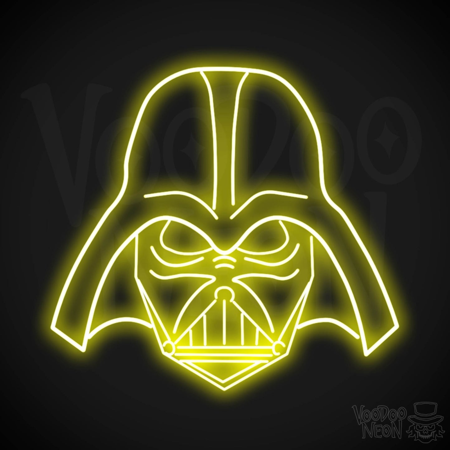 Darth Vader Neon Sign - Neon Darth Vader - Darth Vader LED Light - Color Yellow