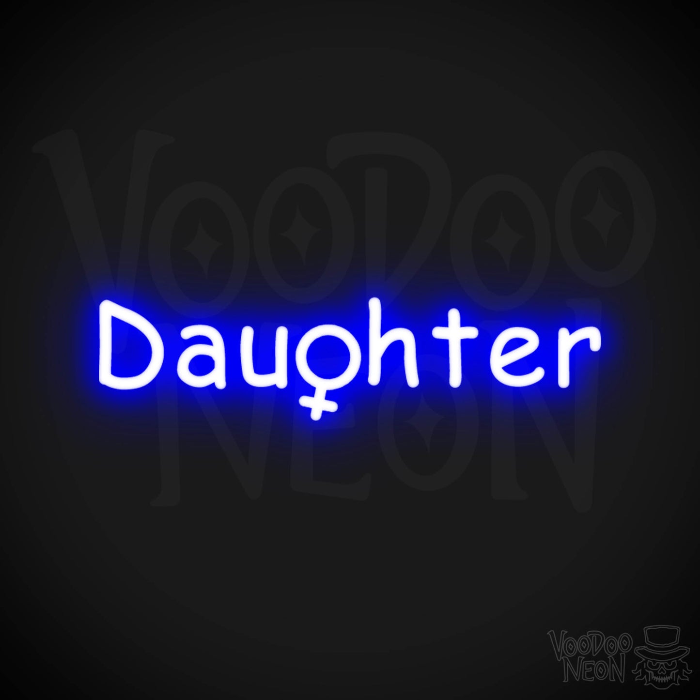 Daughter Neon Sign - Neon Daughter Sign - Kids Bedroom Signs - Color Dark Blue
