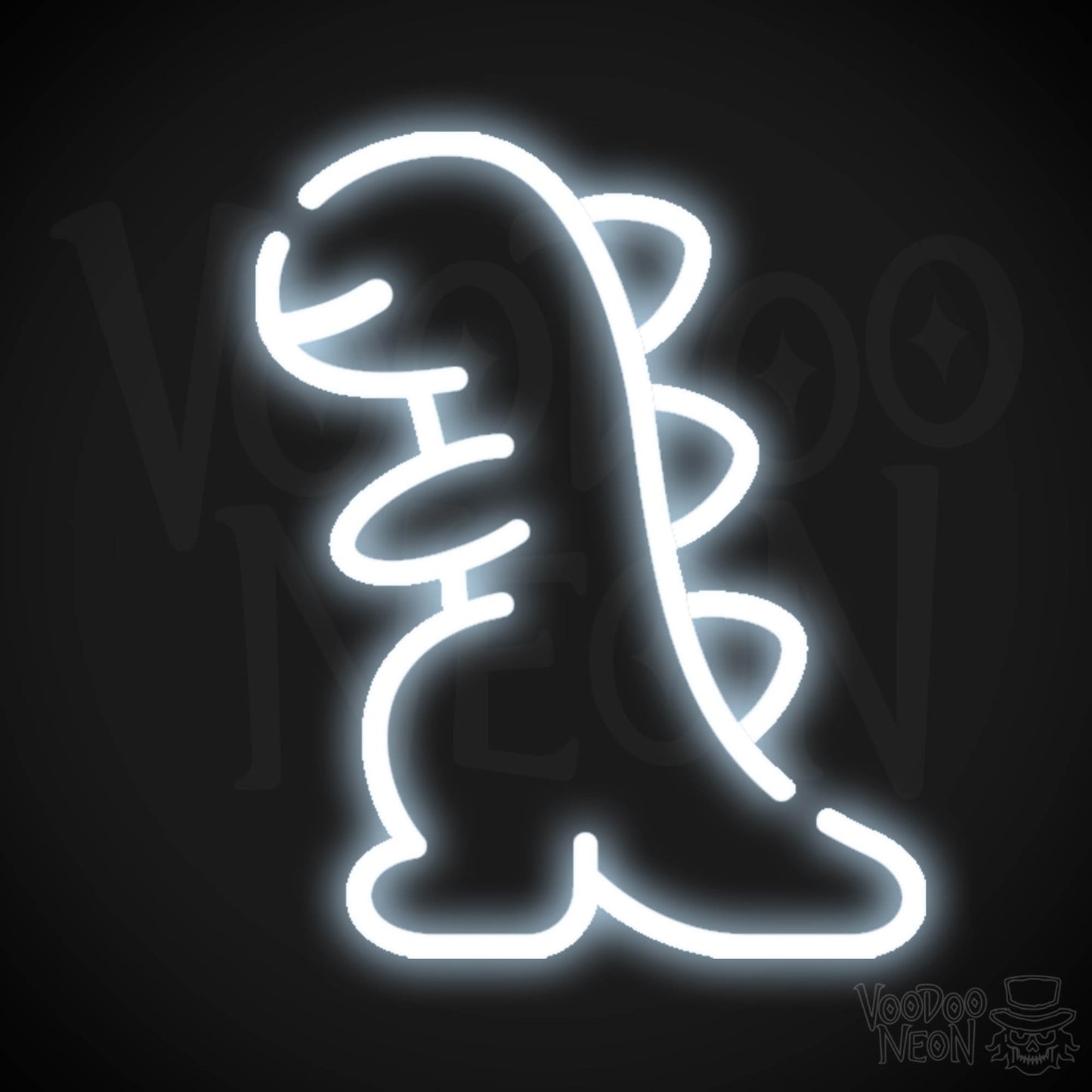 Dinosaur Neon Sign - Neon Dinosaur Sign - LED Wall Art - Color Cool White
