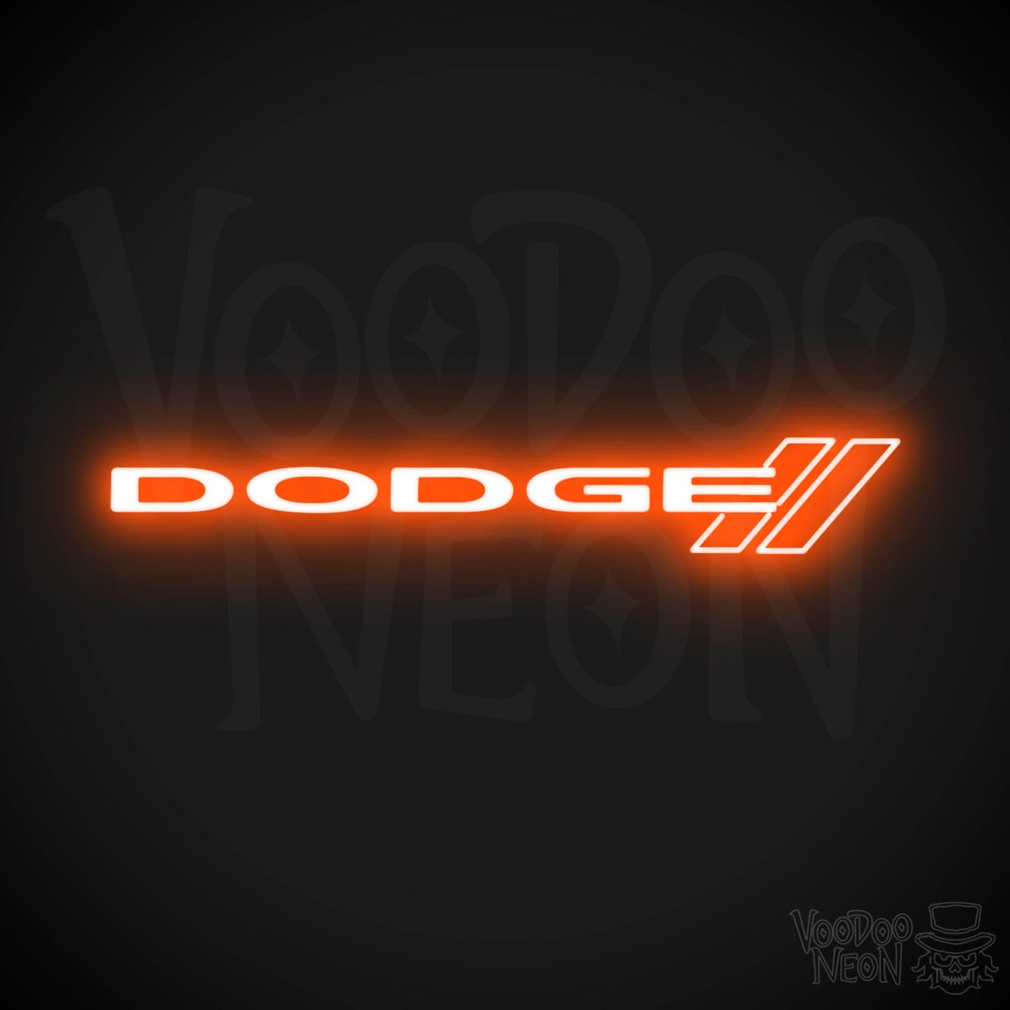 Dodge Neon Sign - Dodge Sign - Dodge Decor - Wall Art - Color Orange