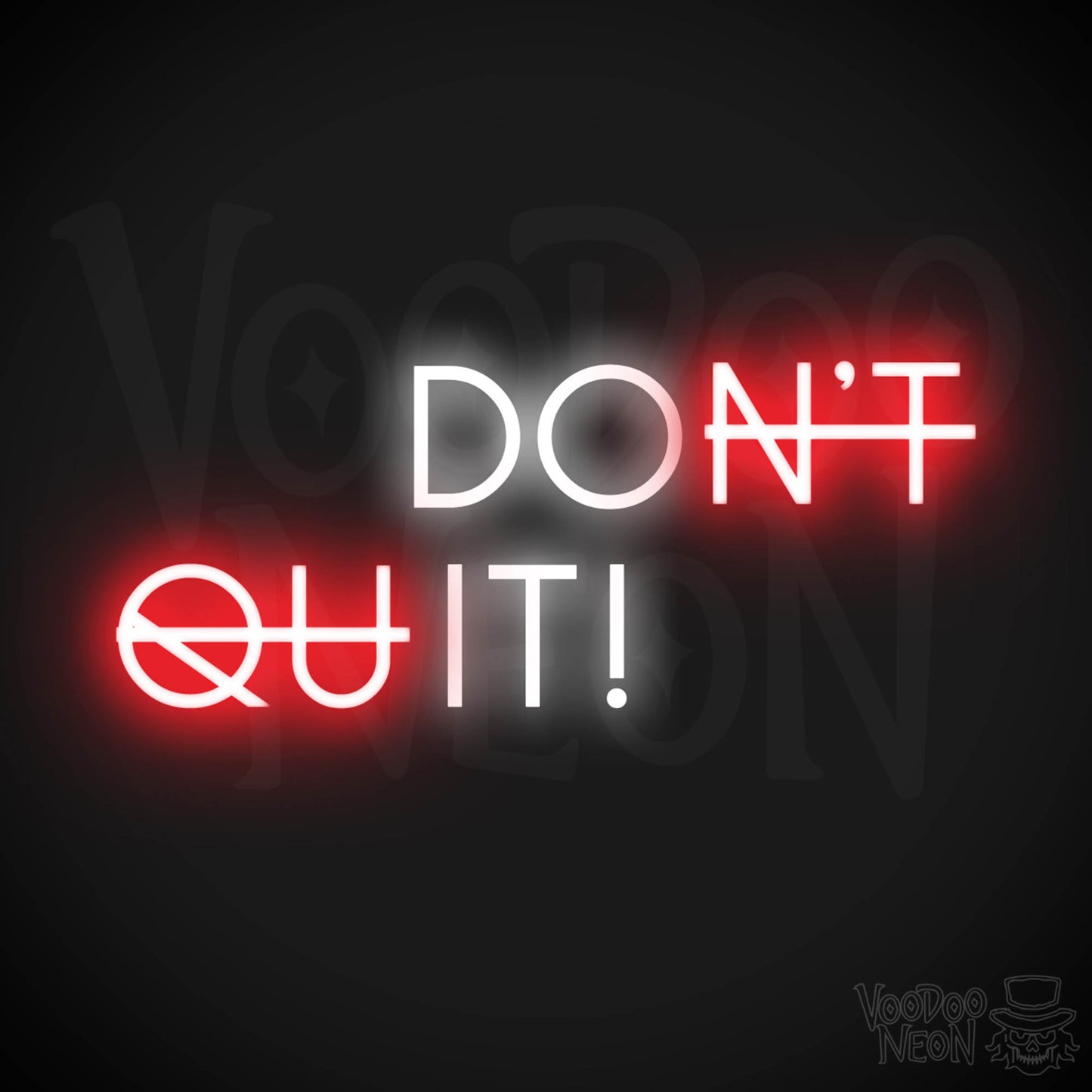 Don't Quit Neon Sign - Don't Quit Sign - Wall Art - Color Multi-Color