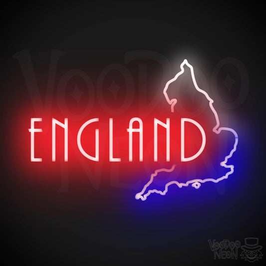 England Neon Sign - Neon England Sign - LED Sign - Color Multi-Color