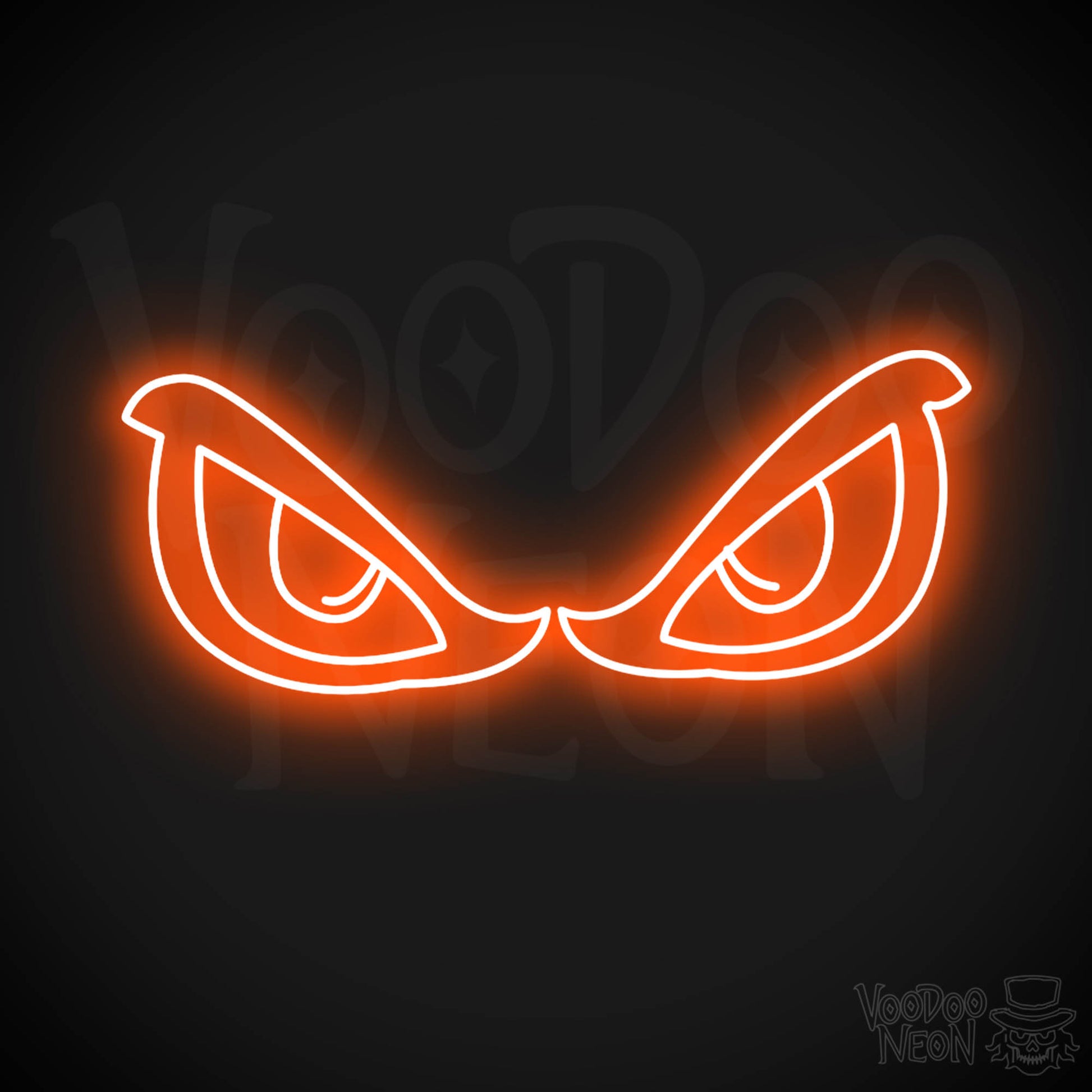 Eyes Neon Sign - Neon Eyes Sign - Eyes Wall Art - Color Orange