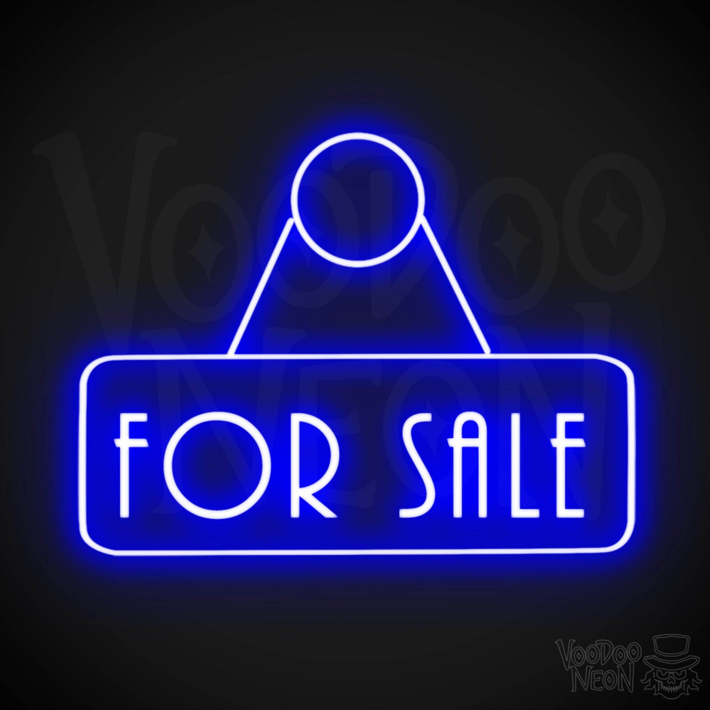 For Sale Neon Sign - For Sale Sign - Brick-and-Mortar Store Sign - Color Dark Blue