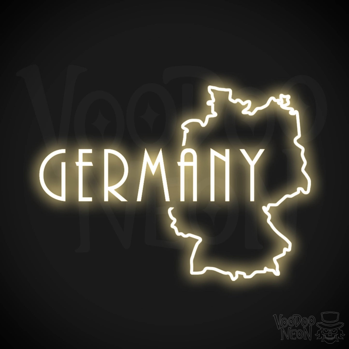 Germany Neon Sign - Neon Germany Sign - LED Sign - Color Warm White