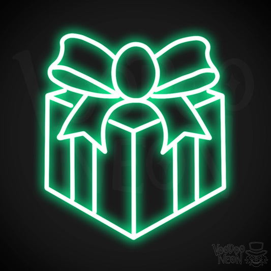 Gifts Neon Sign - Neon Gifts Sign - Wall Art - Color Green