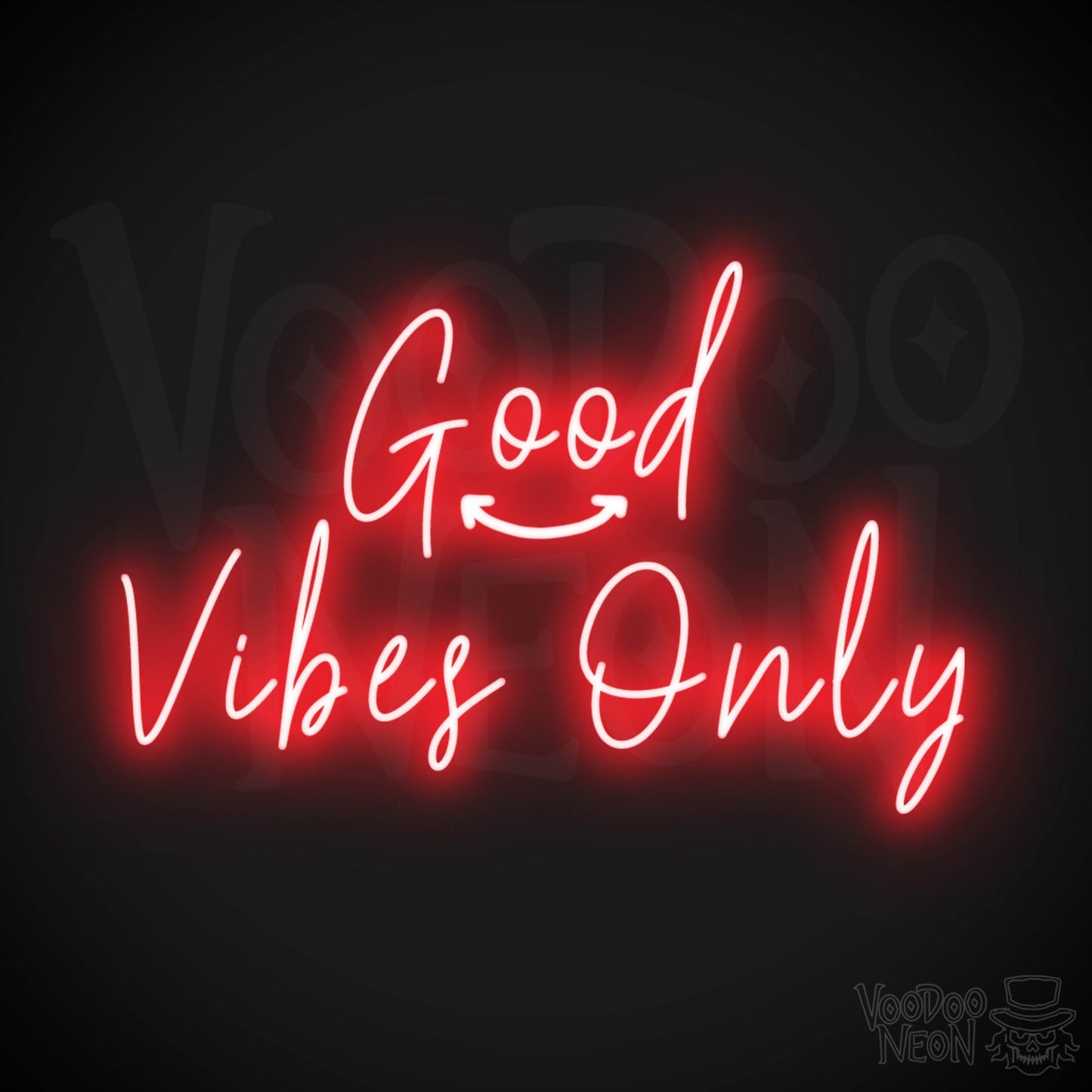 Good Vibes Only Neon Sign - Good Vibes Only Sign - LED Sign - Color Red