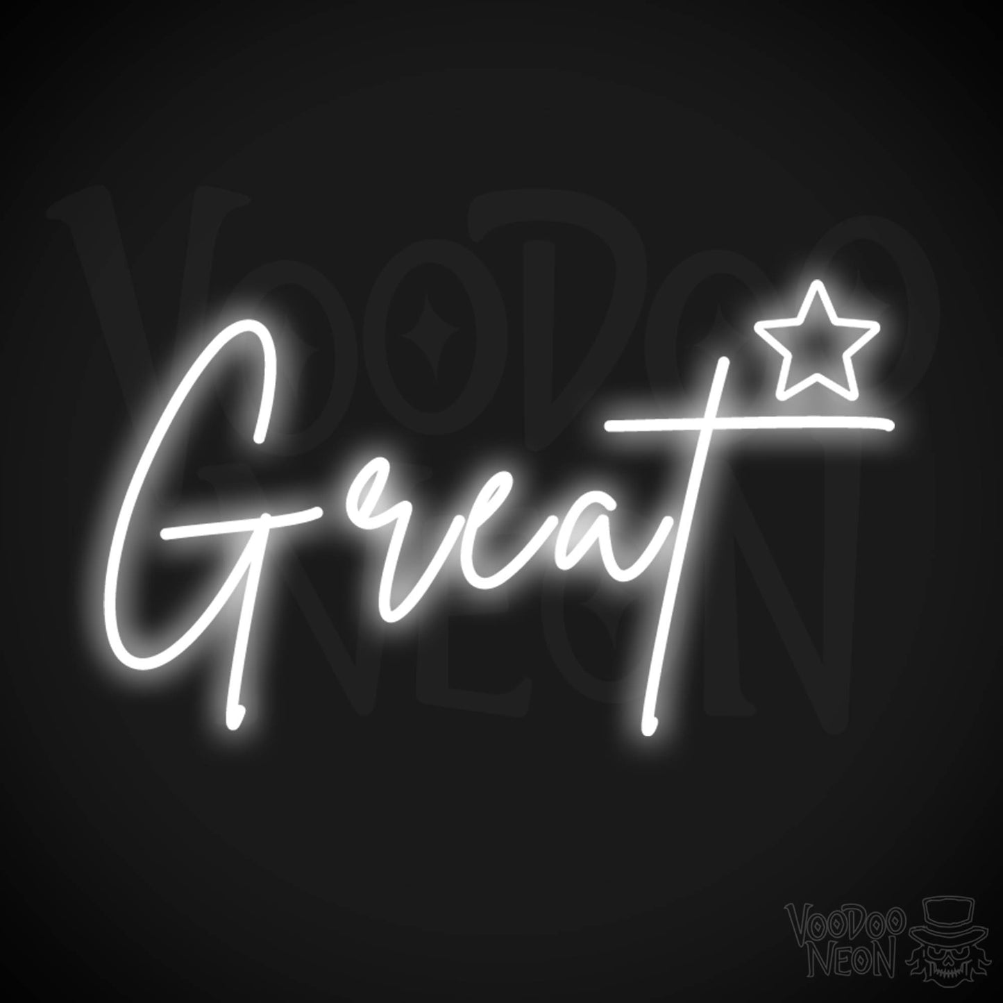 Great Neon Sign - Neon Great Sign - Color White