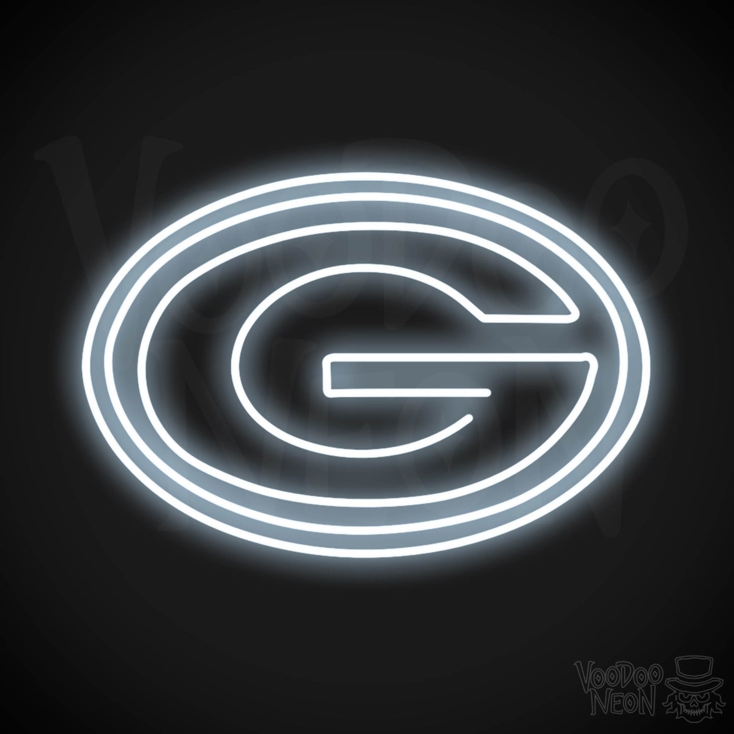 Green Bay Packers Neon Sign - Green Bay Packers Sign - Neon Packers Logo Wall Art - Color Cool White