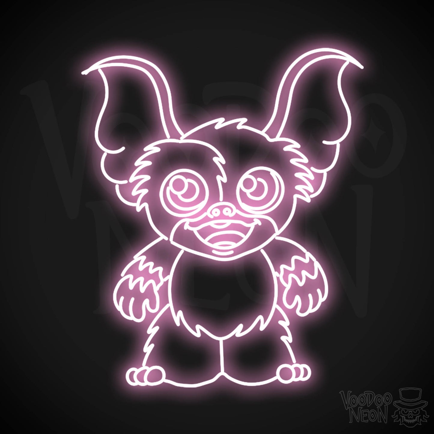 Gremlins Neon Sign - Neon Gremlins Sign - Decor - Wall Art - Color Light Pink