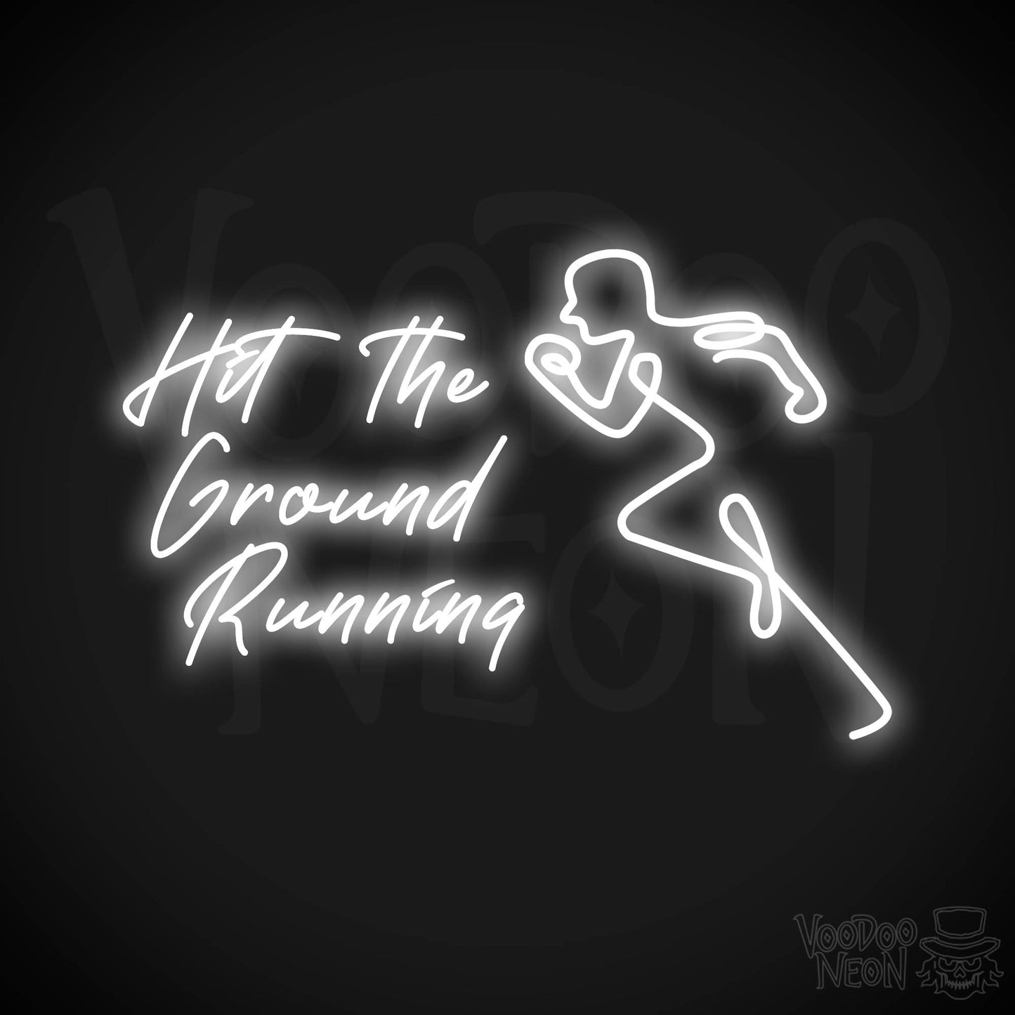 Hit The Ground Running LED Neon - White