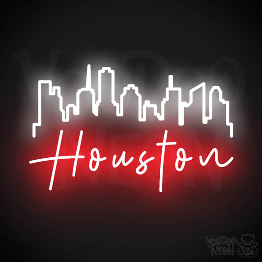 Houston Neon Sign - Neon Houston Sign - LED Sign - Color Multi-Color