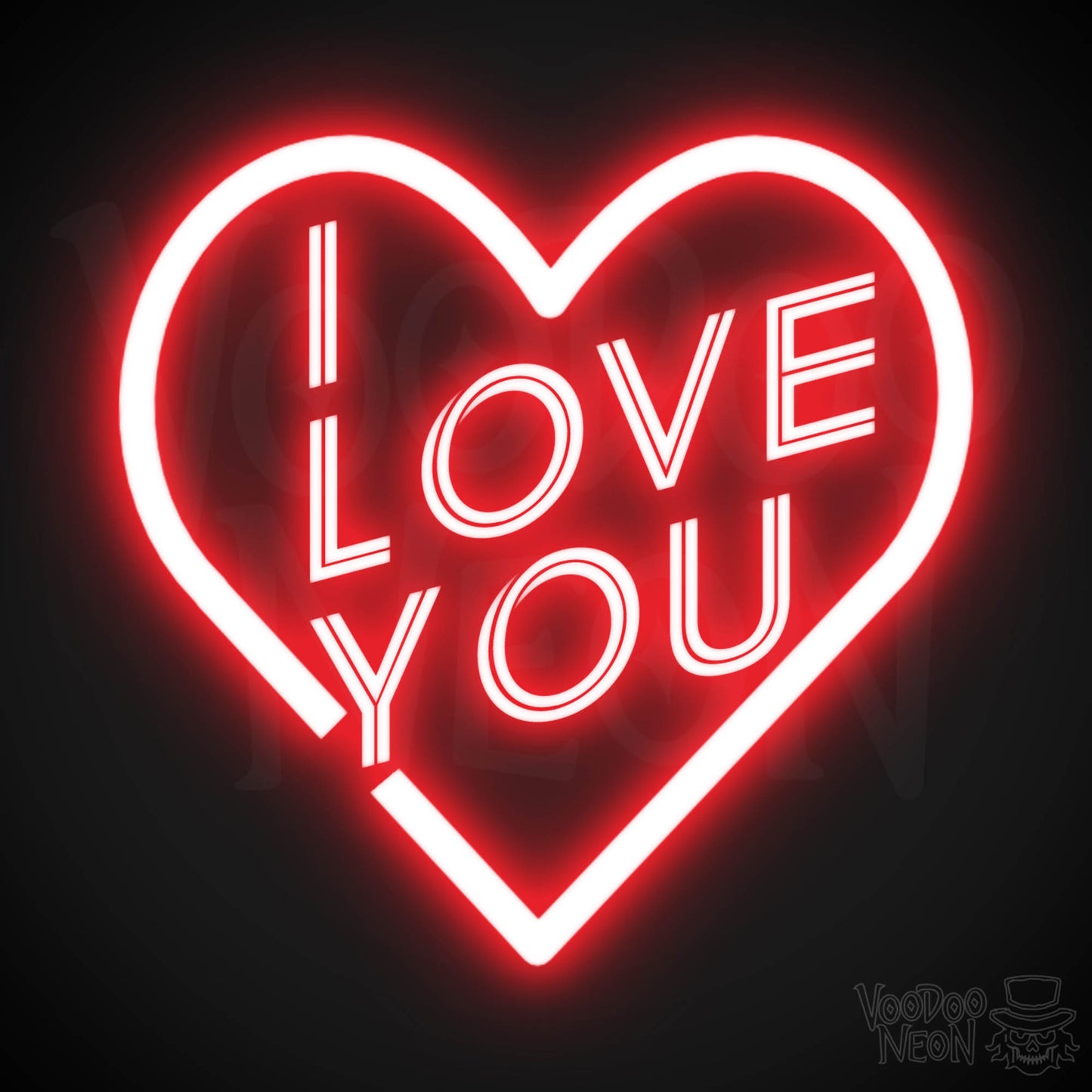 I Love You Neon Sign - Neon I Love You Sign - Wall Art - Color Red