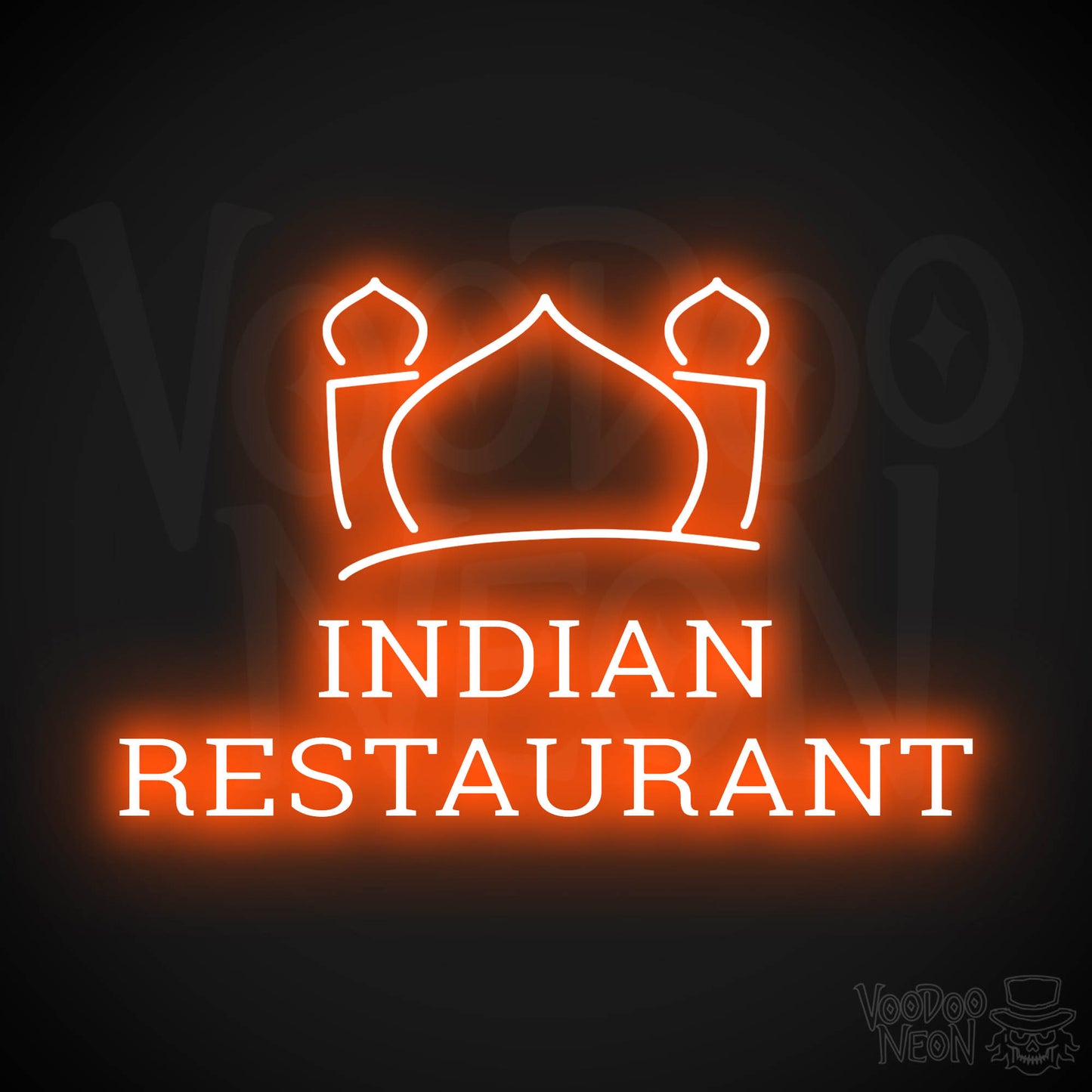 Indian Restaurant LED Neon - Orange
