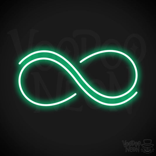 Infinity Neon Sign - Neon Infinity Sign - Color Green